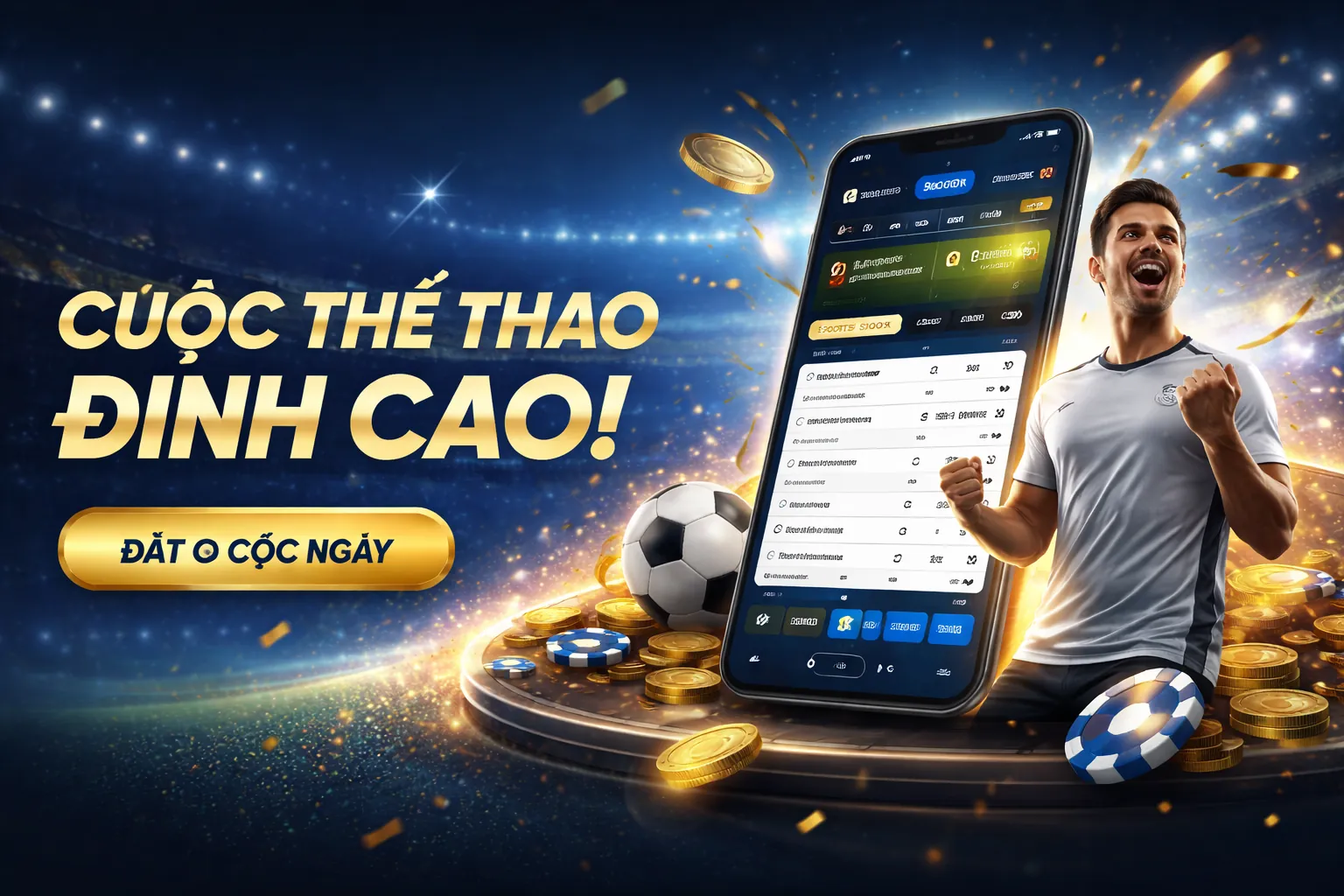Người dùng đang sử dụng điện thoại di động để đặt cược thể thao trên ứng dụng K9CC Game, thể hiện sự tiện lợi của cá cược di động